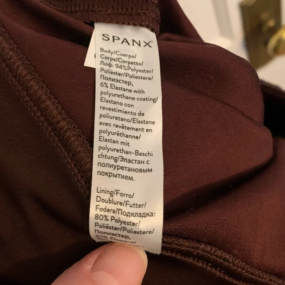 Spanx Ruby Faux Patent Leather Leggings, Womens Size Large